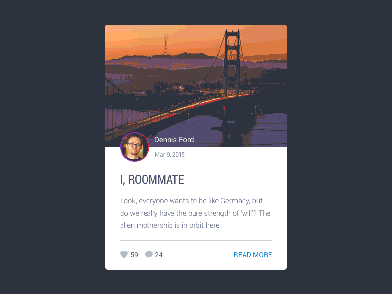 Grade UI Kit: Blog animation blog interface ui
