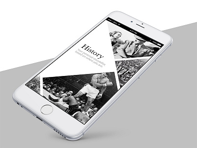 History flat grid history ios iphone minimalistic mobile welcome