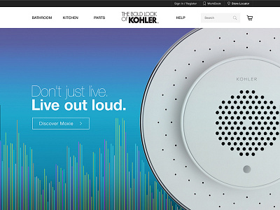 Kohler Pitch Work 2014 (1) hero image home page landing page marketing page pitch work web design website