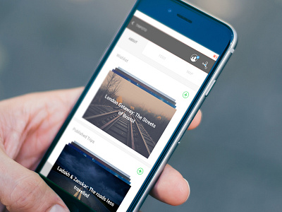 Stacked Trips flow profile publish travel travel app trips wishlist