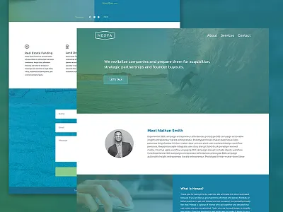 Single Page Website color surfing ui web