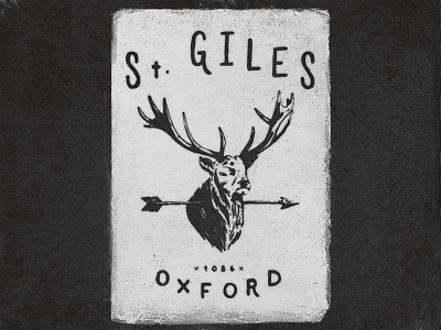 Stag arrow hand drawn hand lettering illustration ink oxford stag typography