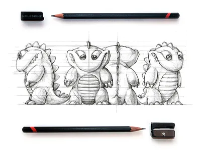 Hector Toy Design 3d app blueprint cartoon character gameart gecko hector mascot pencil sketch toy