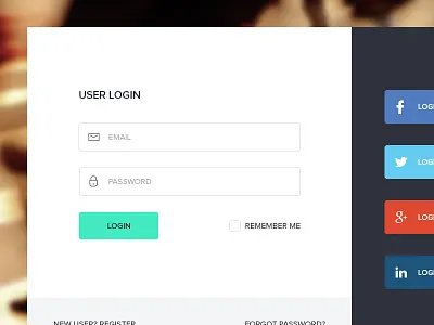 User Login login signin signin with facebook signin with twitter user login