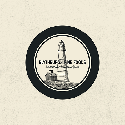 Blythburgh Fine Foods Badge Design badge design brand branding design graphic design illustration lockup logo merch retro vintage