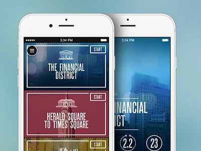 Urban Walks App city design interactive map new york tour guide urban
