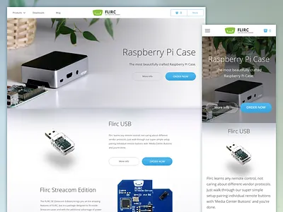 Responsive landing page (work in progress) flirc landing page parallax raspberry responsive web website