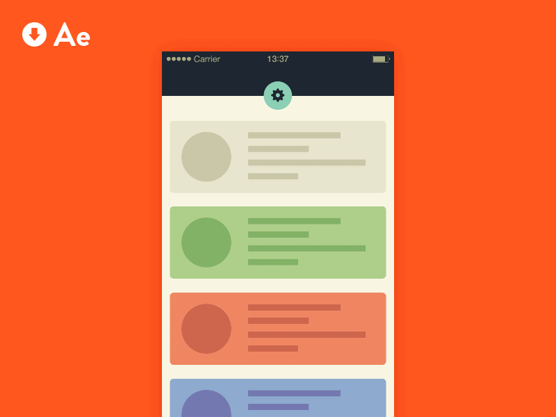 Settings Animation ae after animation effects free freebie resource