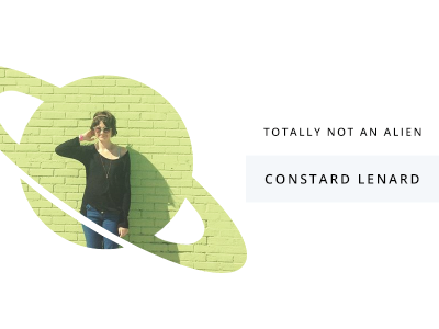 Constard Lenard about us bios buttons green planets ui ux web yellow