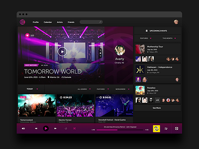 LiveDm App edm electronic music startup ui ui design user interface ux