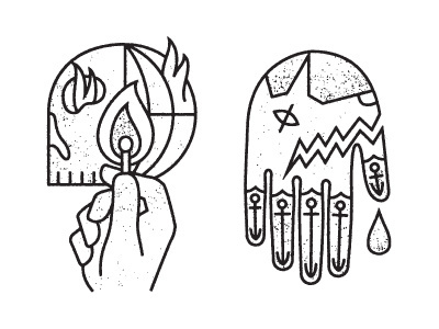 Searching For Zero fire hand skull wolf