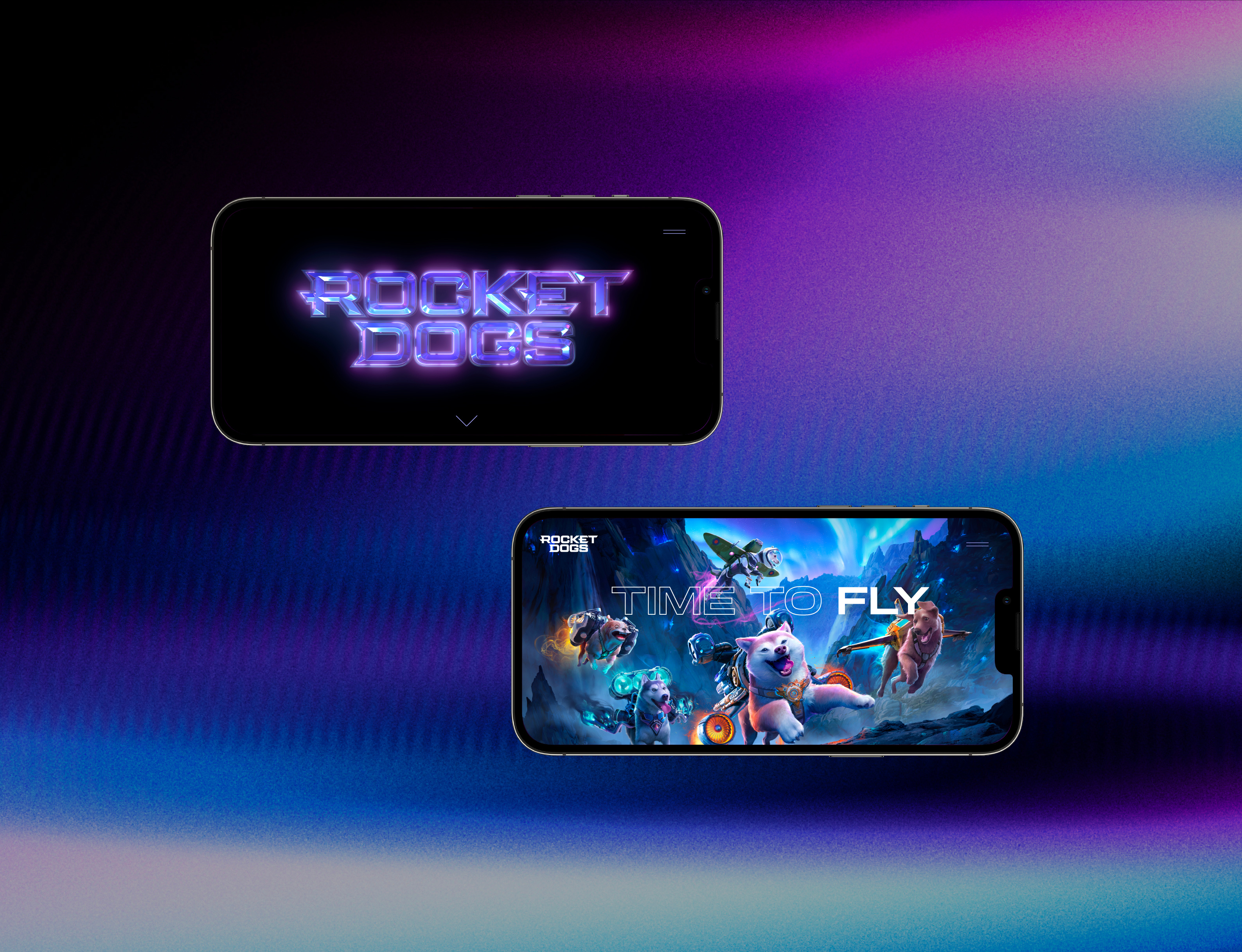 Rocket Dogs - Branding - Mobile art direction branding design gaming graphic design illustration logo rocket dogs ui visual identity
