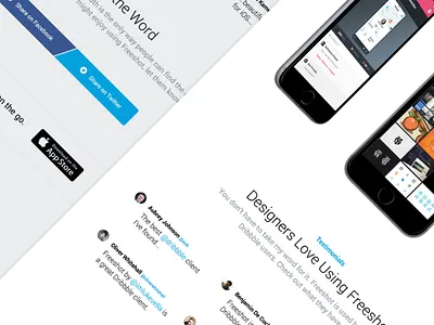 New Landing Page for Freeshot Dribbble Client app client dribbble freeshot ios landing page