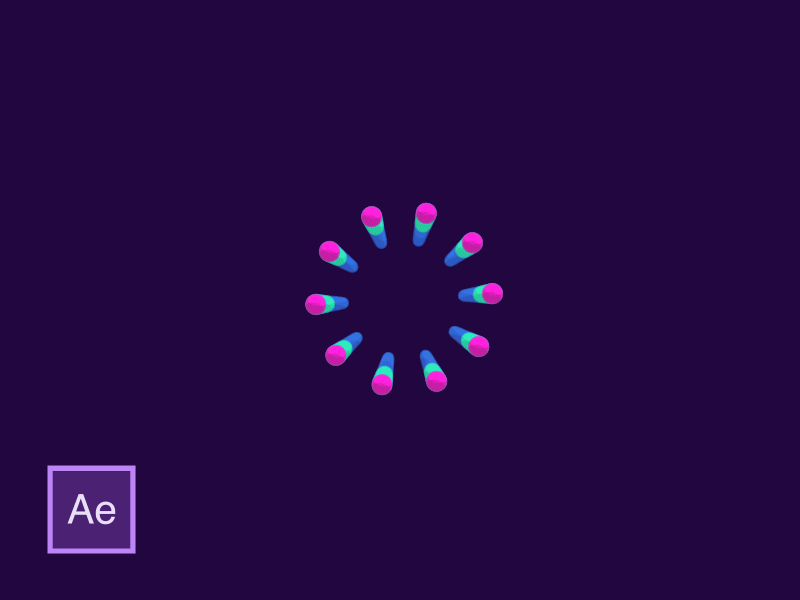 Pretty Loading aep aftereffect animation awesome circle echo echoeffect free gif loading prettyloading