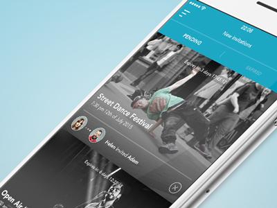 Mobile App Ui app events ios list ui