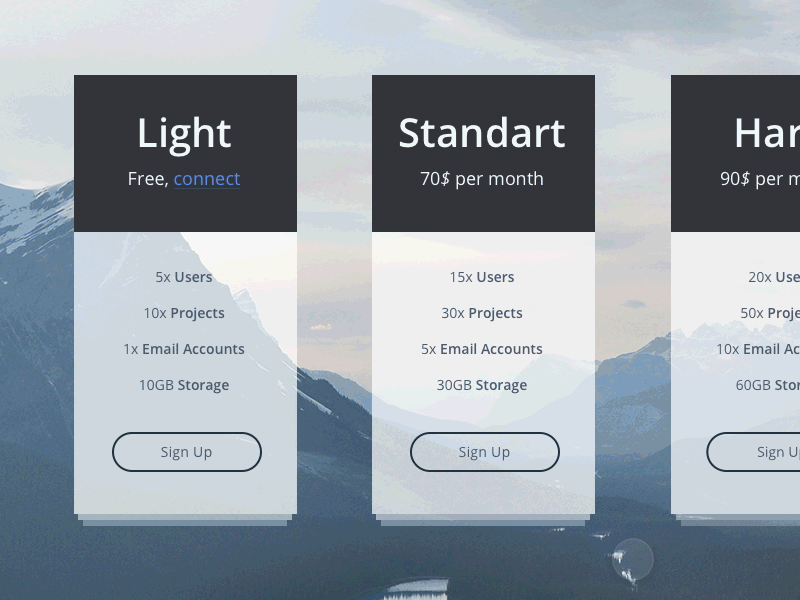 Recarn PSD Template » Pricing Tables clean landing portfolio pricing sale table theme themeforest ui web