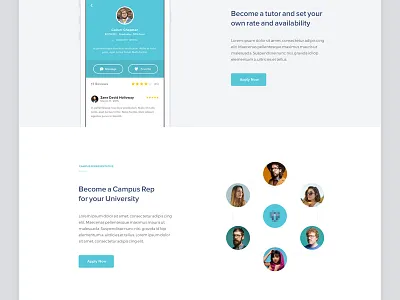 App Landing Page app iphone landing mobile page student tutor ui ux web