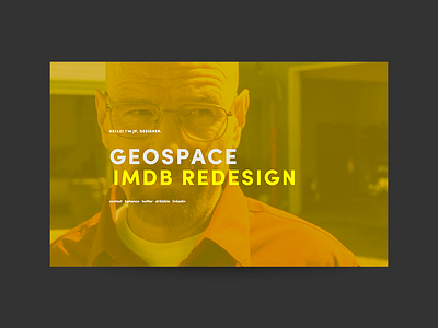 New Home design hero imdb portfolio redesign splash welcome screen