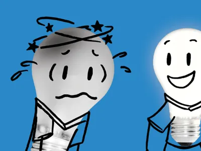 Concussion PSA Series: Soccer blue burnt concussion design head hurt illustration lightbulb photography soccer stars