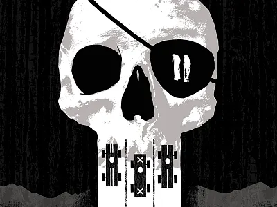 Pinewood Classic illustration pinewood race skull texture