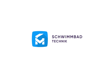 Simple Flat Logo For Schwimmbad Technik. animation blue logo brandidentity branding flat logo graphic design letter logo. logo logo animation mg logo minimal logo simple logo vector