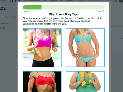 Fitocracy onboarding choice architecture endowed progress onboarding web