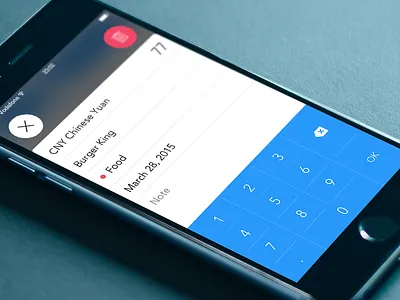 WeFinance add app cost expense finance ios iphone ui