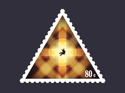 Triangular Stamp Inhalation art dimensional five inhalation interstellar space stamp triangular ui