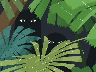 Green Study 2 botanic editorial garden green illustration jungle leaf leaves tree