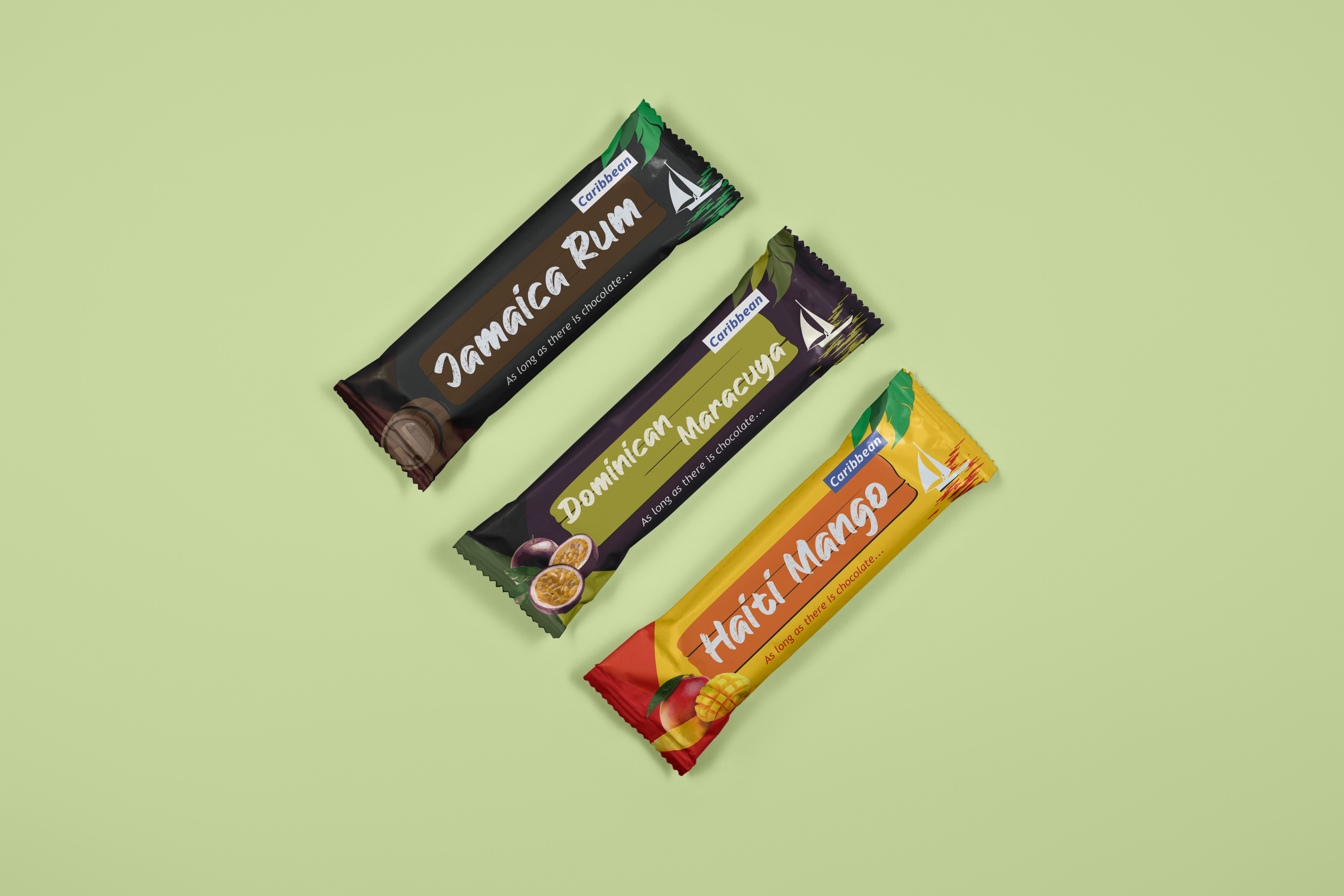 Choco Bars | Packaging Design | Mock-up 3d brand branding choco chocolate concept design exotic exploration graphic design mango maracuya pack package packaging product development retail rum vector visualization
