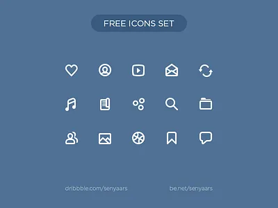 Free icons from - Vkontakte redesign concept 2015 clean free icons pixelperfect set shaps simple