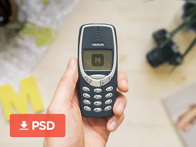 Nokia 3310 PSD Mockuuups 3310 april cellphone download freebie iphone mockup nokia phone psd smartphone template