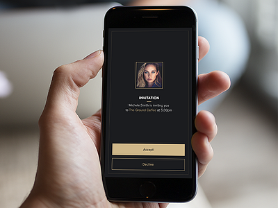 Invitation accept coffee decline invitation invite notification pop up shop usr