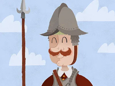 Pikeman armor elizabethan illustration pikeman