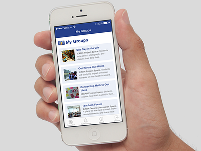 iEARN Native App app design iearn iphone minds on design mobile native app