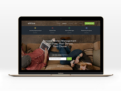 eWise - redesign / project abandoned color datavisu home homepage showcase software technology