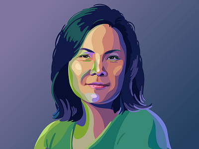 Sanyin Siang portrait illustration for MIT Sloan ask sanyin editorial illustration editorial portrait mit sloan management portrait portrait illustration sanyin siang vector portrait