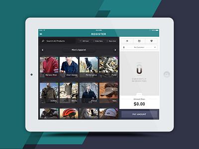 Zing - Point of Sale Concept clean design fnsz funsize ipad merchant mockup point of sale pos price simple