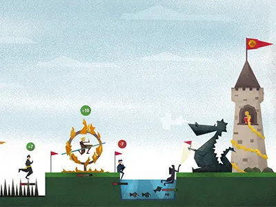 Effectiveness castle effective flag flat grass idea illustration sky water