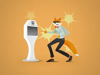 Fox lllustration art fox illustration ios texture