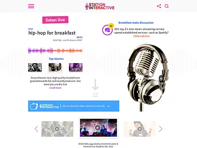 Station Interactive design radio ui ui design ux web web design