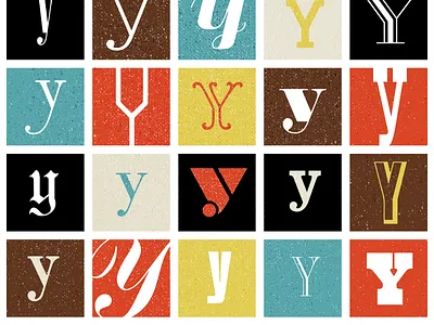 MONOTYPE x YAHOO MEETUP color letter stamp typography vintage why y