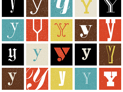 MONOTYPE x YAHOO MEETUP color letter stamp typography vintage why y