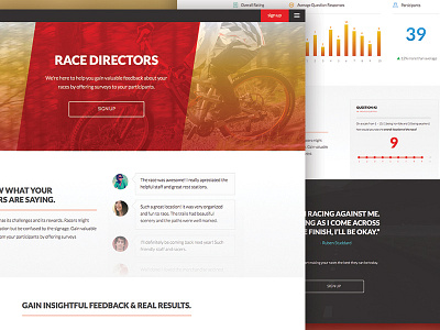 Survey Landing Page biking charts graphs homepage landing page marketing race sales survey web webpage website