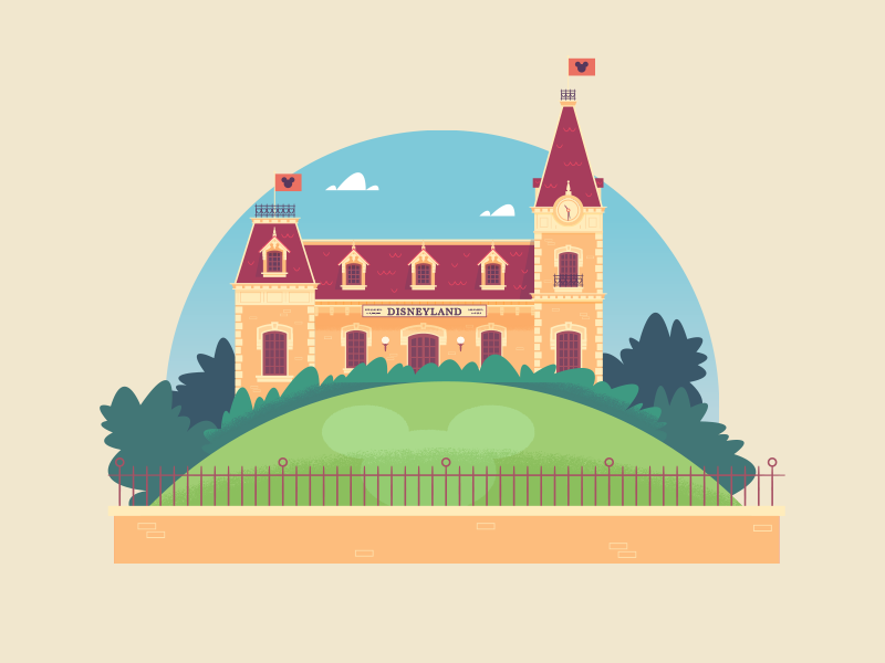 Illustration | "Welcome to Disneyland" WIP california color design disney disneyland doodle illustration mickey mouse walt disney westcoast wip