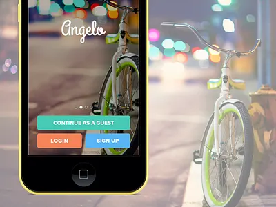 Splash Screen of Angelo flat ios ios8 mobile splash