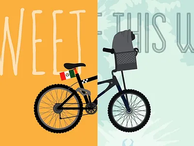 Bike to Work Day after effects animation bicycle bike chaplin colorful e.t. illustrator napoleon peewee