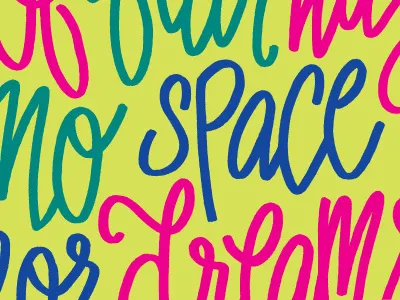 A Head Full of Fear Has No Space For Dreams color colors hand drawn hand lettering hand letters lettering letters monday motivational motivational monday type typography