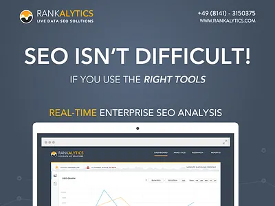 SEO Analytics Flyer / Poster analytics blue dashboard flyer graph poster seo