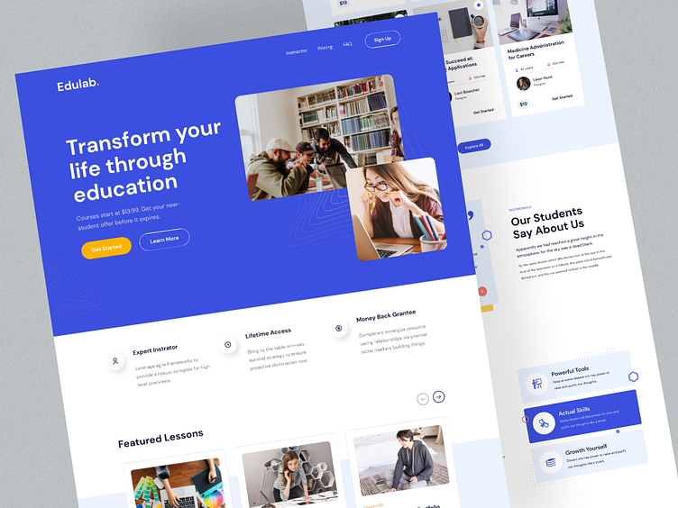 Education Website Design by Hasan for PageX Studio on Dribbble
